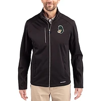 Men's Cutter & Buck Michigan State Spartans Evoke Eco Softshell Recycled Full-Zip Jacket