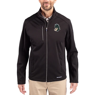 Men's Cutter & Buck Michigan State Spartans Evoke Eco Softshell Recycled Full-Zip Jacket