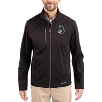 Men's Cutter & Buck Michigan State Spartans Evoke Eco Softshell Recycled Full-Zip Jacket