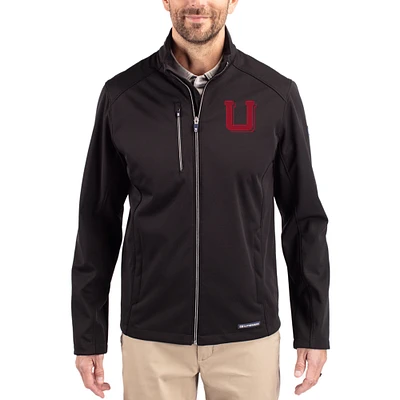 Men's Cutter & Buck Utah Utes Evoke Eco Softshell Recycled Full-Zip Jacket