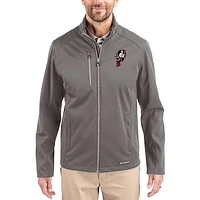 Men's Cutter & Buck Ohio State Buckeyes Evoke Eco Softshell Recycled Full-Zip Jacket