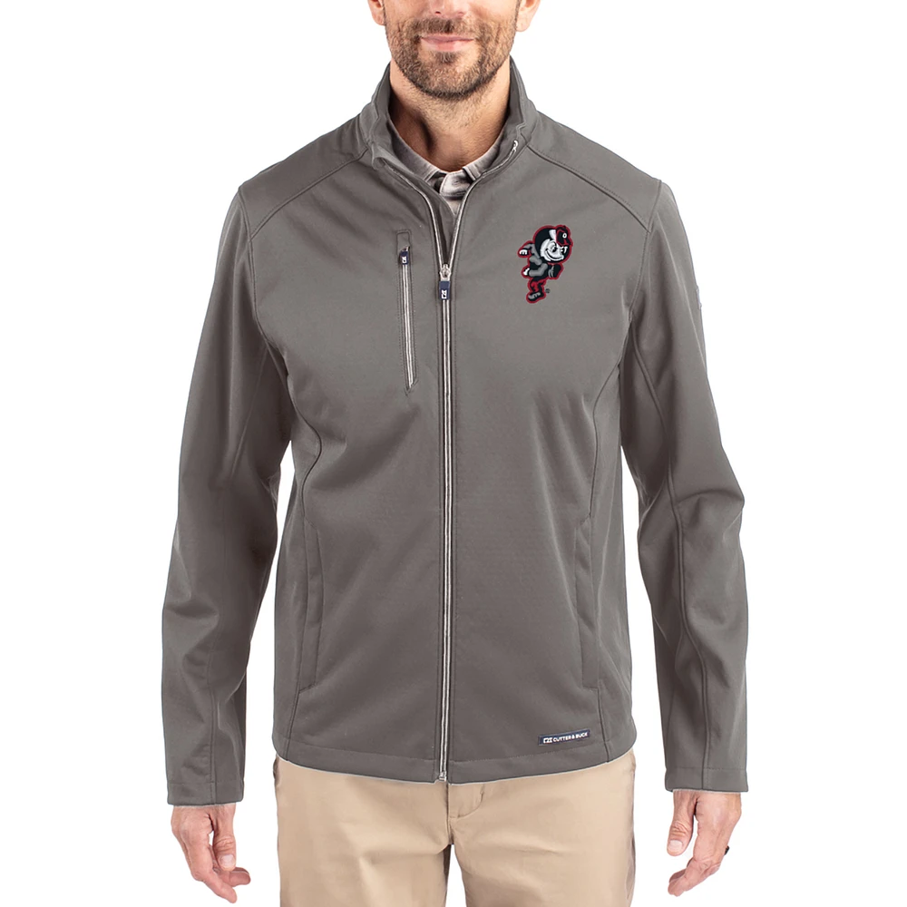 Men's Cutter & Buck Ohio State Buckeyes Evoke Eco Softshell Recycled Full-Zip Jacket