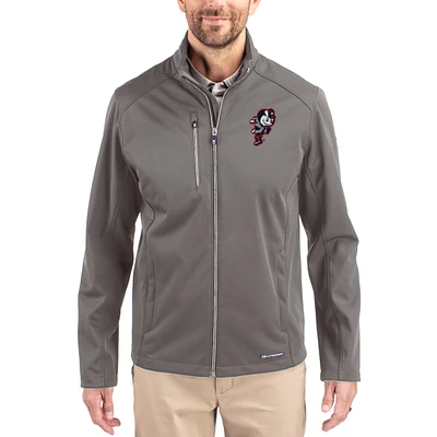 Men's Cutter & Buck Ohio State Buckeyes Evoke Eco Softshell Recycled Full-Zip Jacket