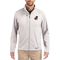Men's Cutter & Buck Gray Florida Gators Evoke Eco Softshell Recycled Full-Zip Jacket