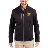 Men's Cutter & Buck Baylor Bears Evoke Eco Softshell Recycled Full-Zip Jacket