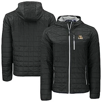 Men's Cutter & Buck  Black LSU Tigers Rainier Eco PrimaLoft Hooded Full-Zip Jacket