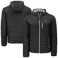 Men's Cutter & Buck Harvard Crimson Rainier Eco PrimaLoft Hooded Full-Zip Jacket