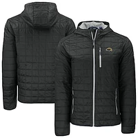 Men's Cutter & Buck  Black Southern Miss Golden Eagles Rainier Eco PrimaLoft Hooded Full-Zip Jacket