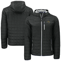 Men's Cutter & Buck  Black Southern Miss Golden Eagles Rainier Eco PrimaLoft Hooded Full-Zip Jacket