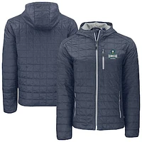 Men's Cutter & Buck  Anthracite UNC Wilmington Seahawks Rainier Eco PrimaLoft Hooded Full-Zip Jacket