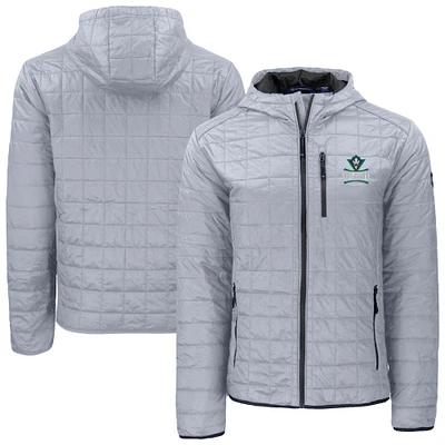Men's Cutter & Buck  Gray UNC Wilmington Seahawks Rainier Eco PrimaLoft Hooded Full-Zip Jacket