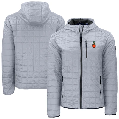 Men's Cutter & Buck  Gray UCF Knights Rainier Eco PrimaLoft Hooded Full-Zip Jacket