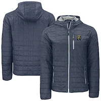 Men's Cutter & Buck  Anthracite FIU Panthers Rainier Eco PrimaLoft Hooded Full-Zip Jacket