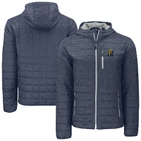 Men's Cutter & Buck  Anthracite FIU Panthers Rainier Eco PrimaLoft Hooded Full-Zip Jacket