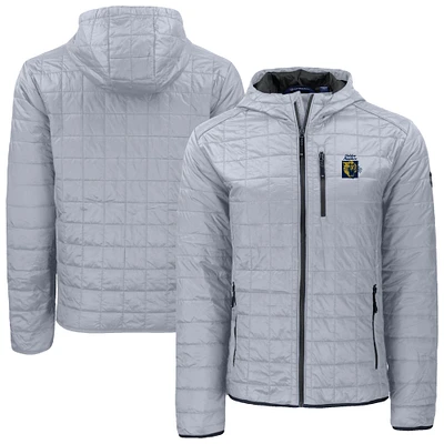 Men's Cutter & Buck  Gray FIU Panthers Rainier Eco PrimaLoft Hooded Full-Zip Jacket