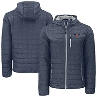 Men's Cutter & Buck  Anthracite Auburn Tigers Rainier Eco PrimaLoft Hooded Full-Zip Jacket