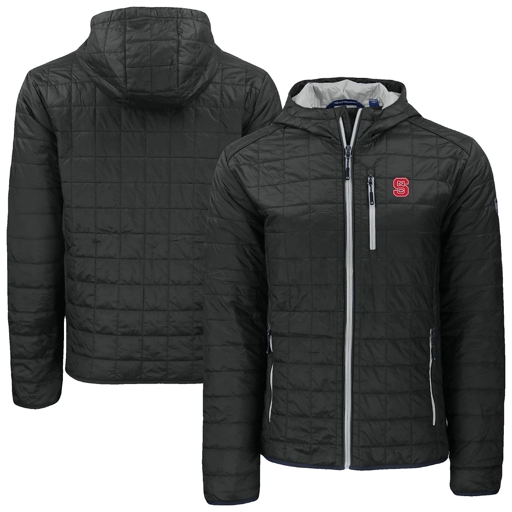 Men's Cutter & Buck NC State Wolfpack Rainier Eco PrimaLoft Hooded Full-Zip Jacket