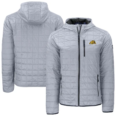 Men's Cutter & Buck  Gray Bowie State Bulldogs Rainier Eco PrimaLoft Hooded Full-Zip Jacket