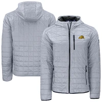 Men's Cutter & Buck  Gray Bowie State Bulldogs Rainier Eco PrimaLoft Hooded Full-Zip Jacket