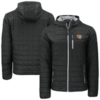 Men's Cutter & Buck  Black Bethune-Cookman Wildcats Rainier Eco PrimaLoft Hooded Full-Zip Jacket