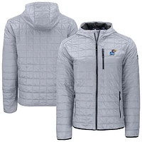 Men's Cutter & Buck Kansas Jayhawks Rainier Eco PrimaLoft Hooded Full-Zip Jacket