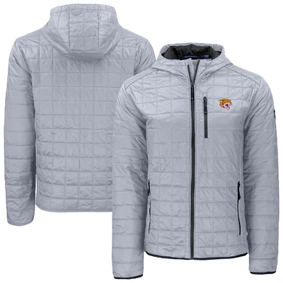 Men's Cutter & Buck  Gray Bethune-Cookman Wildcats Rainier Eco PrimaLoft Hooded Full-Zip Jacket