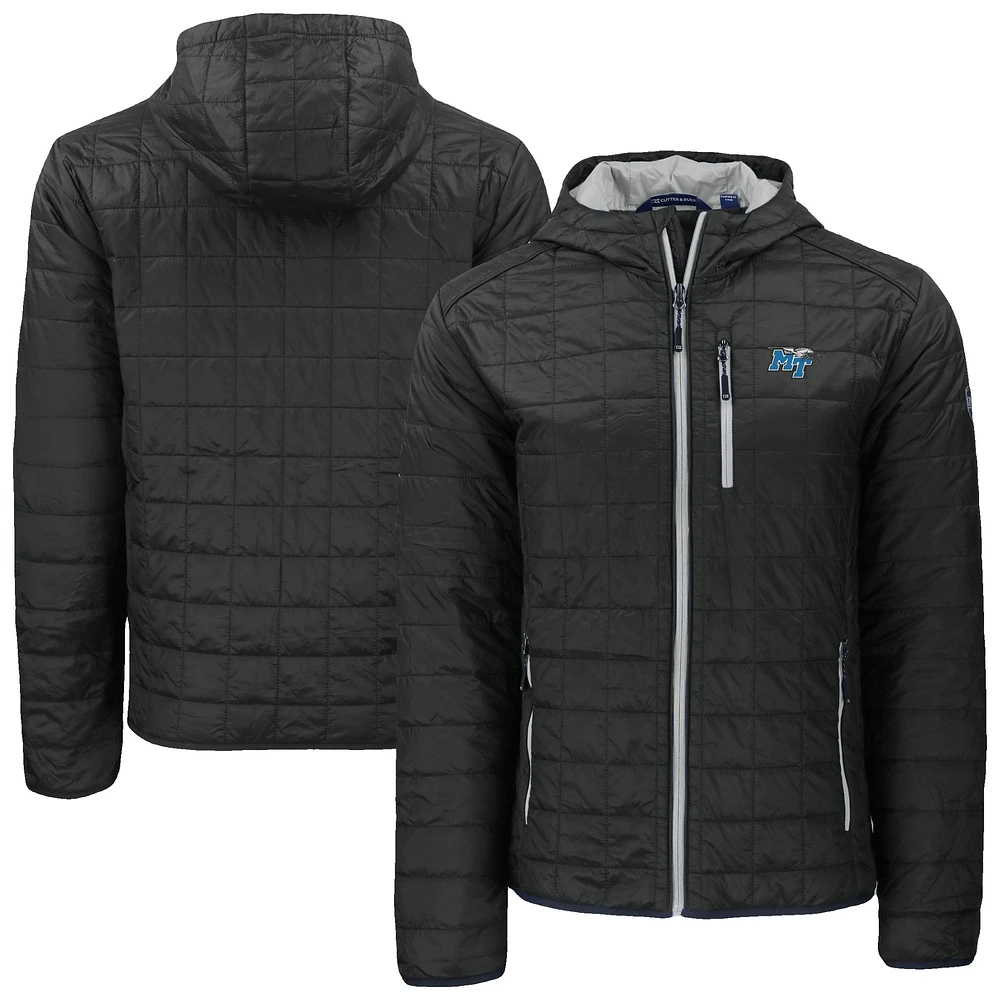 Men's Cutter & Buck MTSU Blue Raiders Rainier Eco PrimaLoft Hooded Full-Zip Jacket