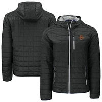 Men's Cutter & Buck  Black Iowa State Cyclones Rainier Eco PrimaLoft Hooded Full-Zip Jacket