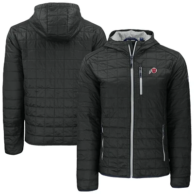 Men's Cutter & Buck Utah Utes Rainier Eco PrimaLoft Hooded Full-Zip Jacket