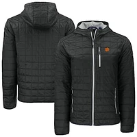 Men's Cutter & Buck Clemson Tigers Rainier Eco PrimaLoft Hooded Full-Zip Jacket