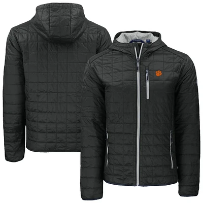 Men's Cutter & Buck Clemson Tigers Rainier Eco PrimaLoft Hooded Full-Zip Jacket