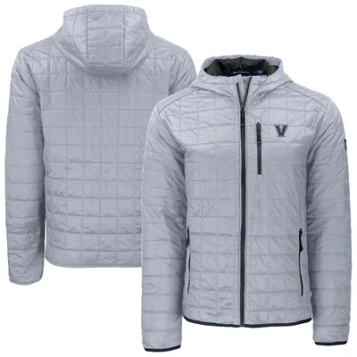 Men's Cutter & Buck  Gray Villanova Wildcats Rainier Eco PrimaLoft Hooded Full-Zip Jacket