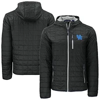 Men's Cutter & Buck  Black Kentucky Wildcats Rainier Eco PrimaLoft Hooded Full-Zip Jacket
