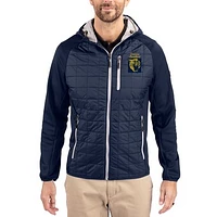Men's Cutter & Buck  Navy FIU Panthers Rainier Eco Hybrid PrimaLoft Raglan Full-Zip Jacket