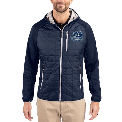 Men's Cutter & Buck  Navy Old Dominion Monarchs Rainier Eco Hybrid PrimaLoft Raglan Full-Zip Jacket