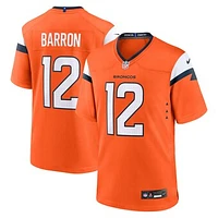 Men's Nike Jahdae Barron Orange Denver Broncos 2025 NFL Draft First Round Pick Game Jersey