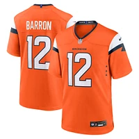 Men's Nike Jahdae Barron Orange Denver Broncos 2025 NFL Draft First Round Pick Game Jersey