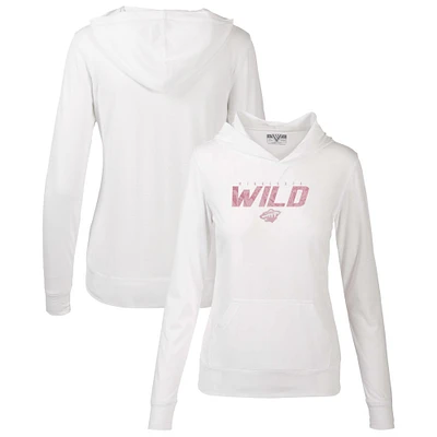 Women's Levelwear White Minnesota Wild Mother's Day Recovery Floral Pullover Hoodie
