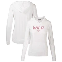 Women's Levelwear White Minnesota Wild Mother's Day Recovery Floral Pullover Hoodie