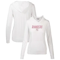 Women's Levelwear White New York Rangers Mother's Day Recovery Floral Pullover Hoodie