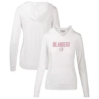 Women's Levelwear White New York Islanders Mother's Day Recovery Floral Pullover Hoodie