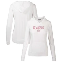 Women's Levelwear White New York Islanders Mother's Day Recovery Floral Pullover Hoodie