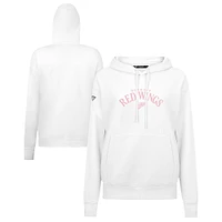 Women's Levelwear  White Detroit Red Wings Mother's Day Adorn Arched Pullover Hoodie