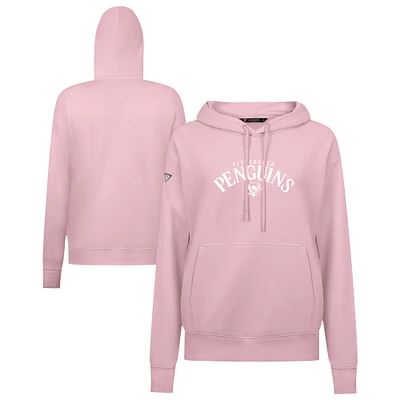Women's Levelwear  Light Pink Pittsburgh Penguins Mother's Day Adorn Arched Pullover Hoodie