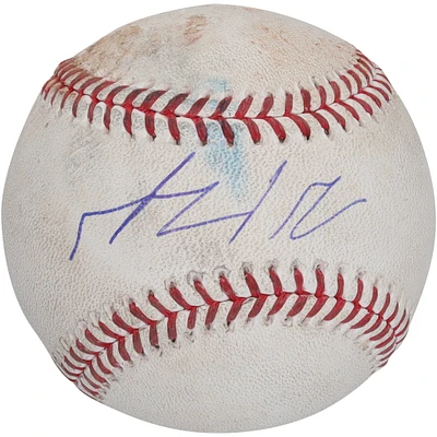 Wyatt Langford Texas Rangers Autographed Game-Used Baseball vs. Chicago Cubs on March 28, 2024