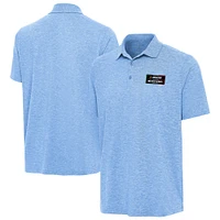 Men's Antigua Heather Powder Blue NASCAR Mexico Series Race Par 3 Polo