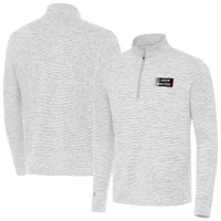 Men's Antigua Gray NASCAR Mexico Series Race Cause Quarter-Zip Jacket