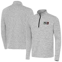 Men's Antigua Black NASCAR Mexico Series Race Cause Quarter-Zip Jacket