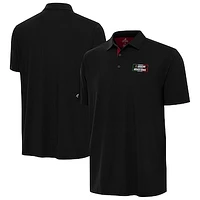 Men's Antigua Black NASCAR Mexico Series Race Era Polo