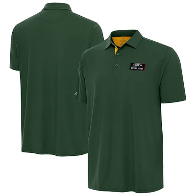 Men's Antigua Hunter Green NASCAR Mexico Series Race Era Polo